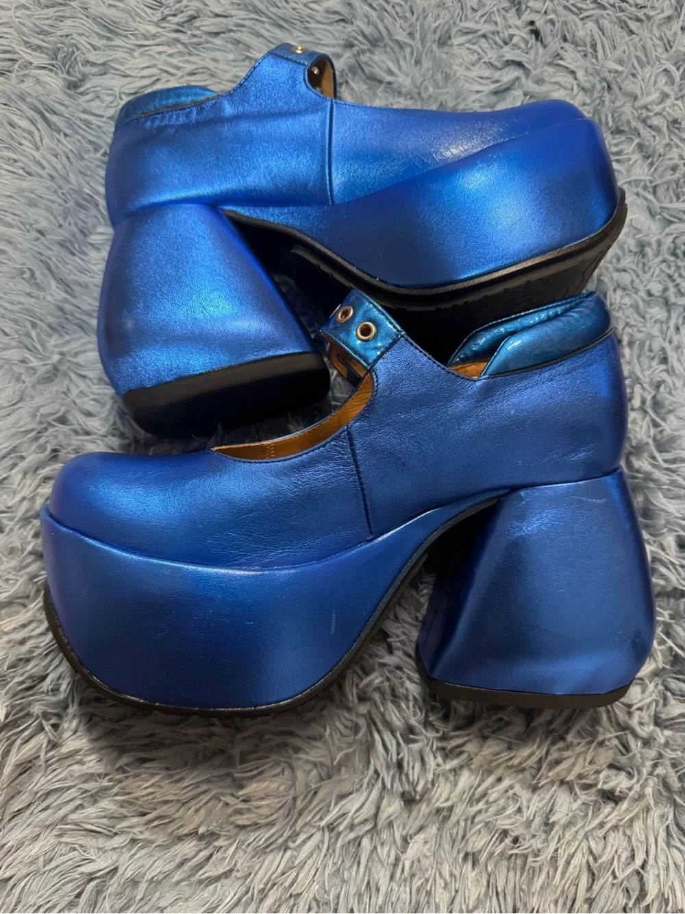 Preowned John Fluevog Superfly Kool Mary Janes in Size 8
